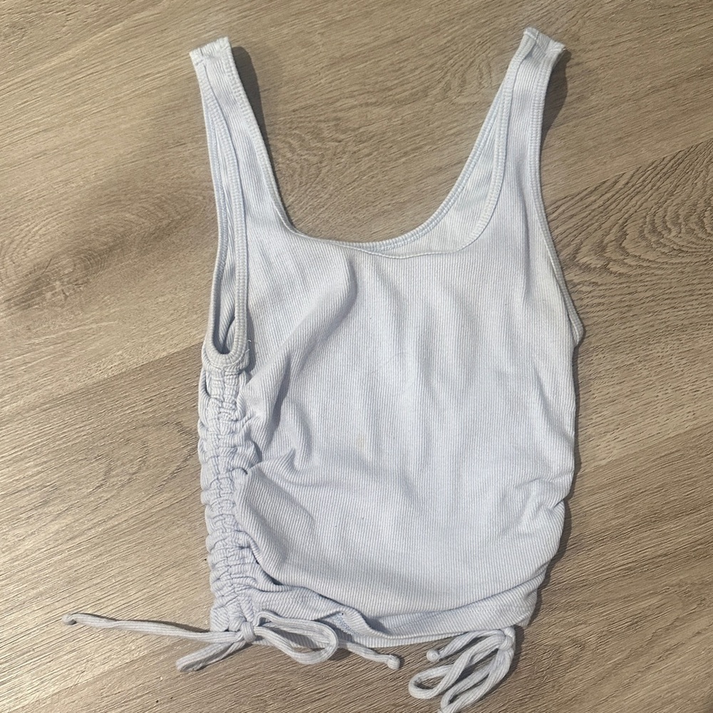 Hollister Sky Blue Ruched Tank Top size small